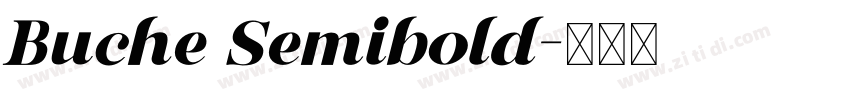 Buche Semibold字体转换